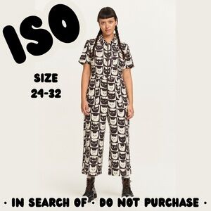 ISO: Lucy & Yak Monochrome Cat Print Jumpsuit